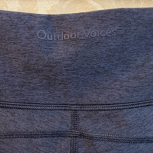 Outdoor Voices Heathered Blue/Black Leggings Size Small GUC Activewear Athletic - Picture 4 of 6
